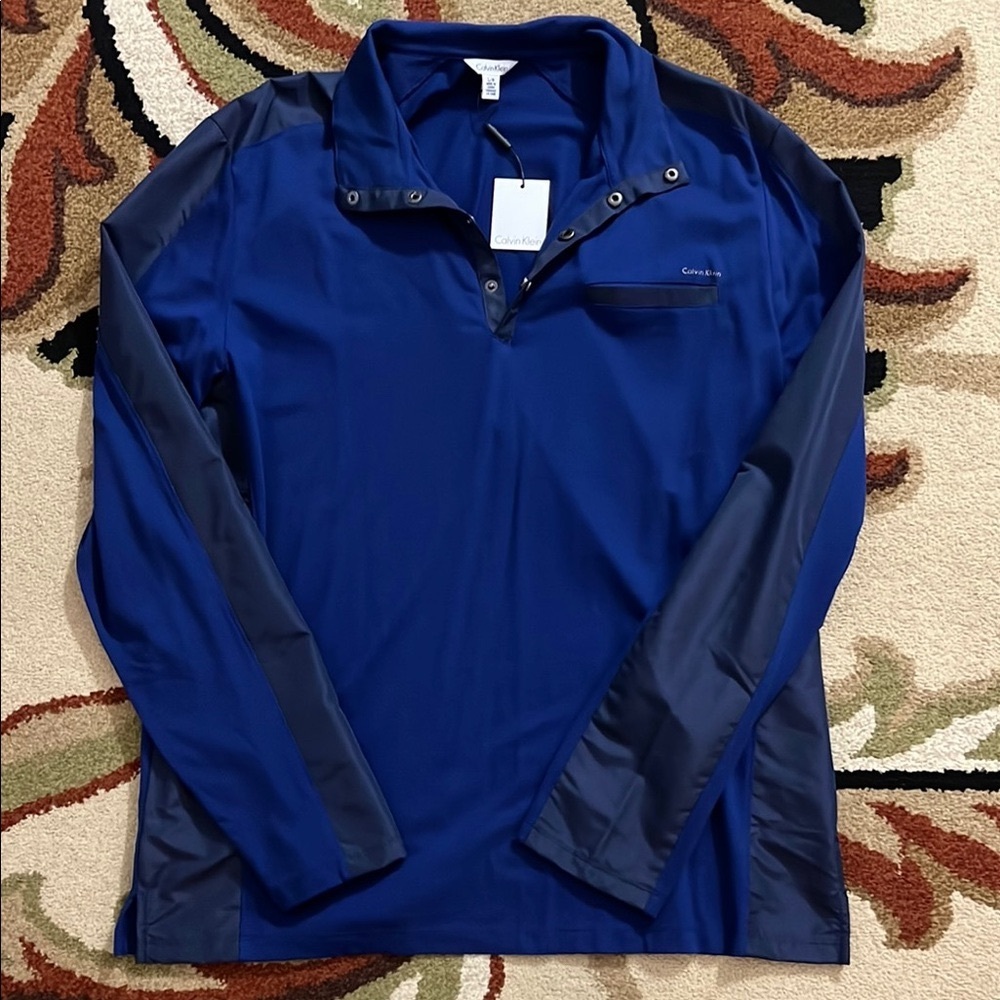 Calvin Klein Men's Navy Blue Pullover Jacket